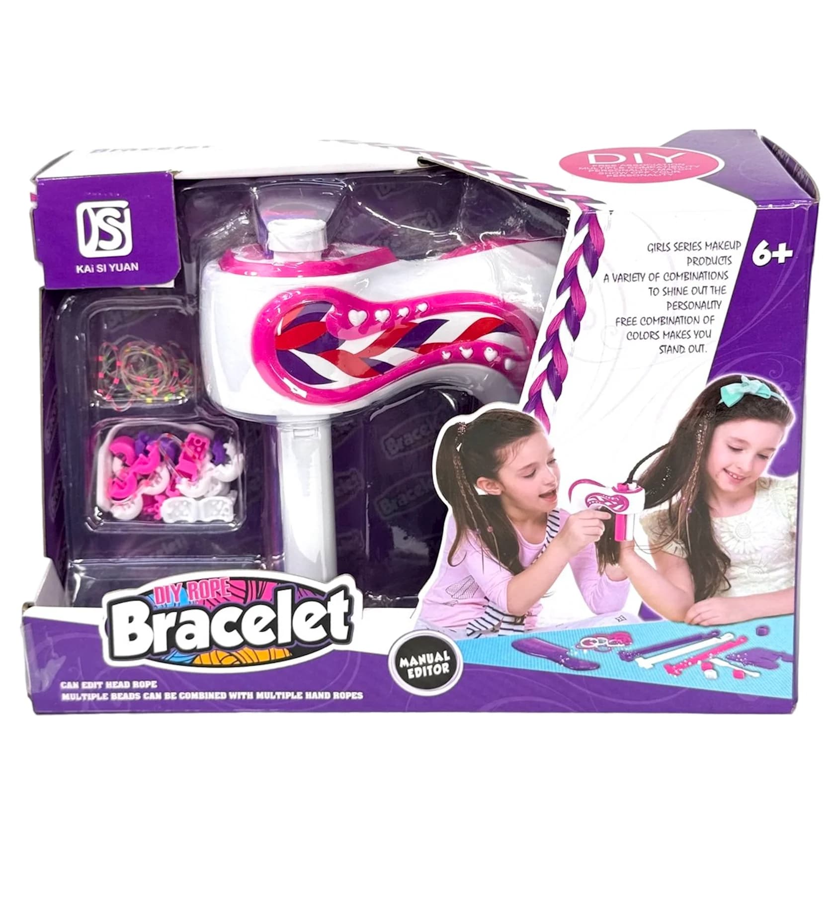 Saçlar üçün hörmə və bəzək dəsti Kai Si Yuan Diy Rope Bracelet 892-1, 6+ yaş