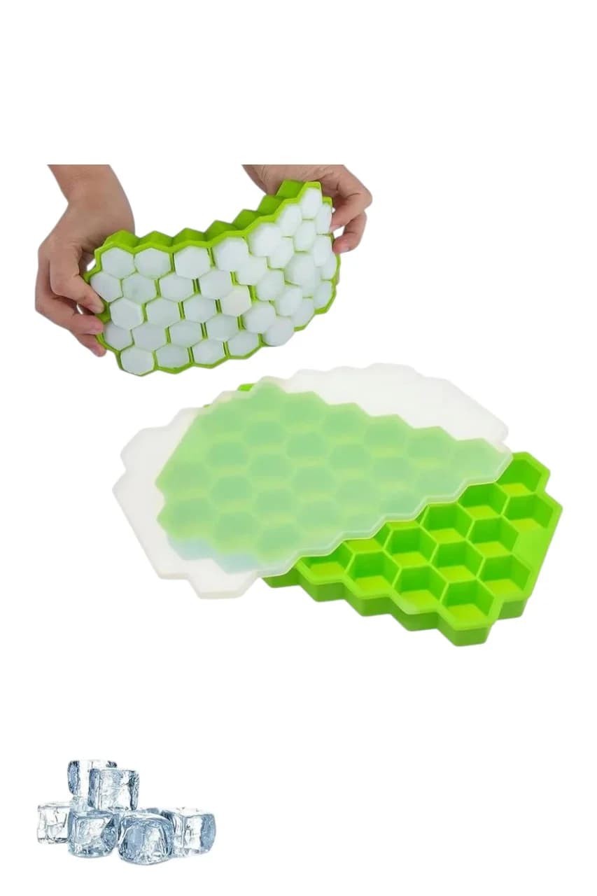Buz üçün silikon forma, 37 bölməli, qapaqlı - GS_1012