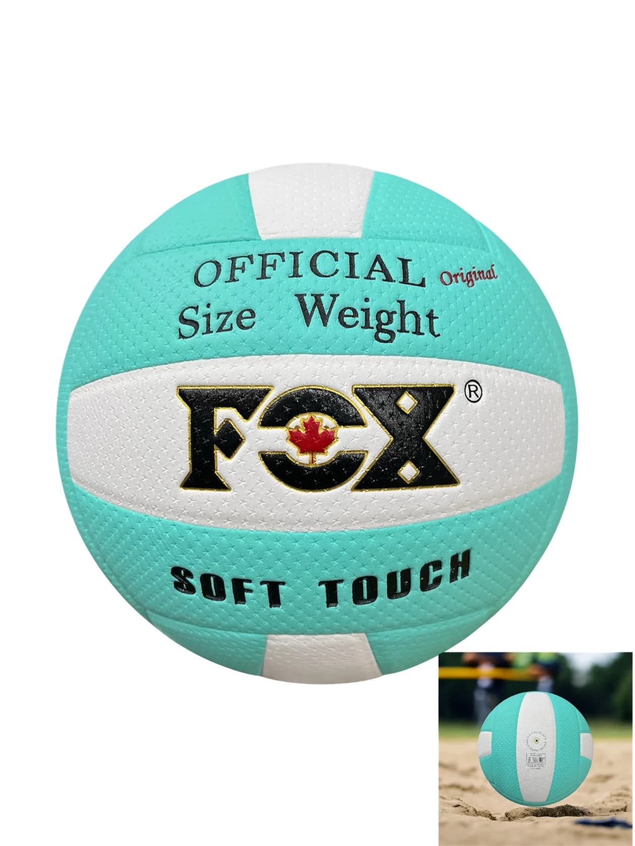 Voleybol topu Fox-L6001, firuzəyi/ağ