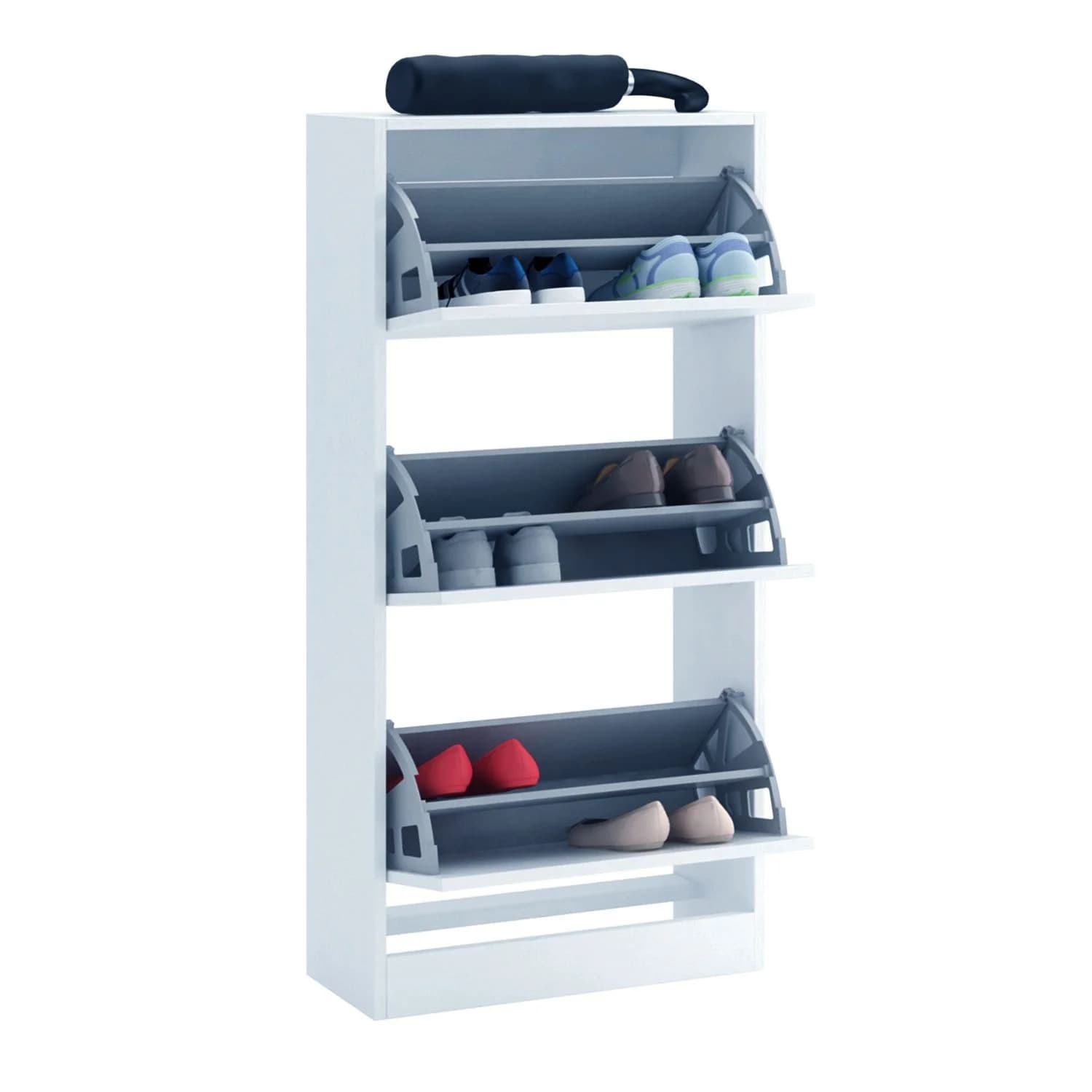 Ayaqqabı üçün tumba Yagmur, laminat, ağ, 118x53x22 sm — изображение 3