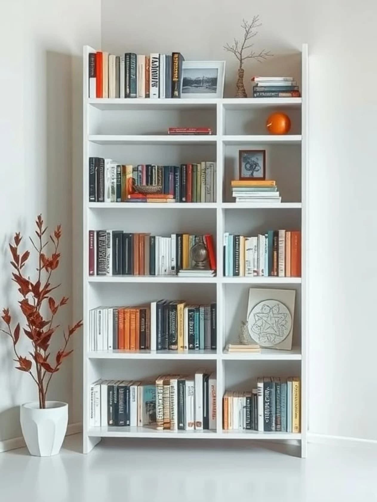 Stellaj MB-6, laminat, 200x110x30 sm, ağ