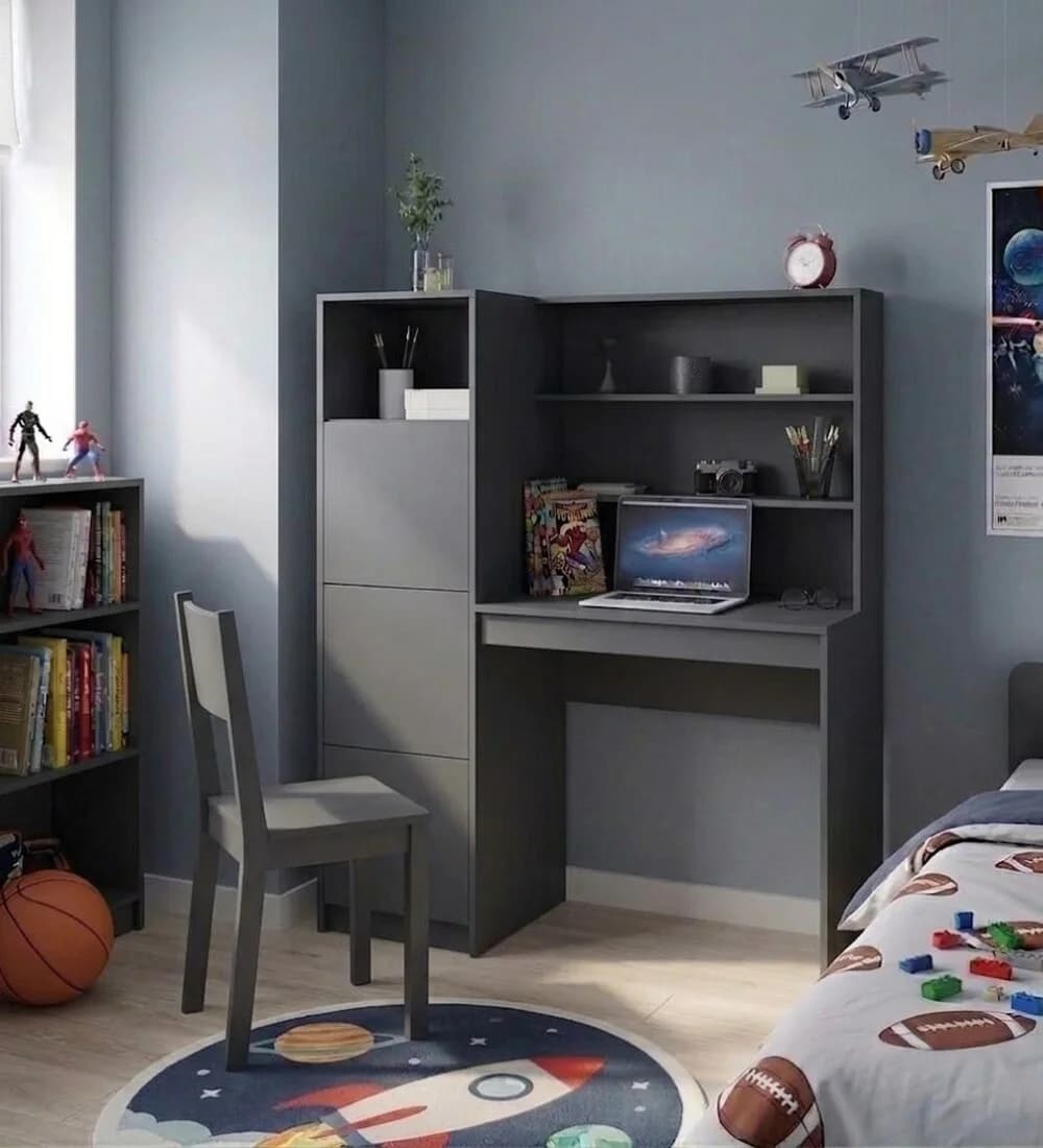 Yazı masası MB 18, laminat, antrasit, 120x140x45 sm
