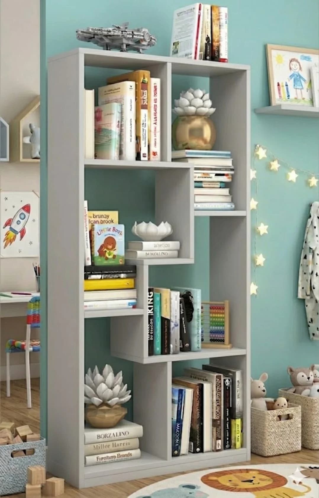 Stellaj MB14, laminat, 180х90х30 sm, boz