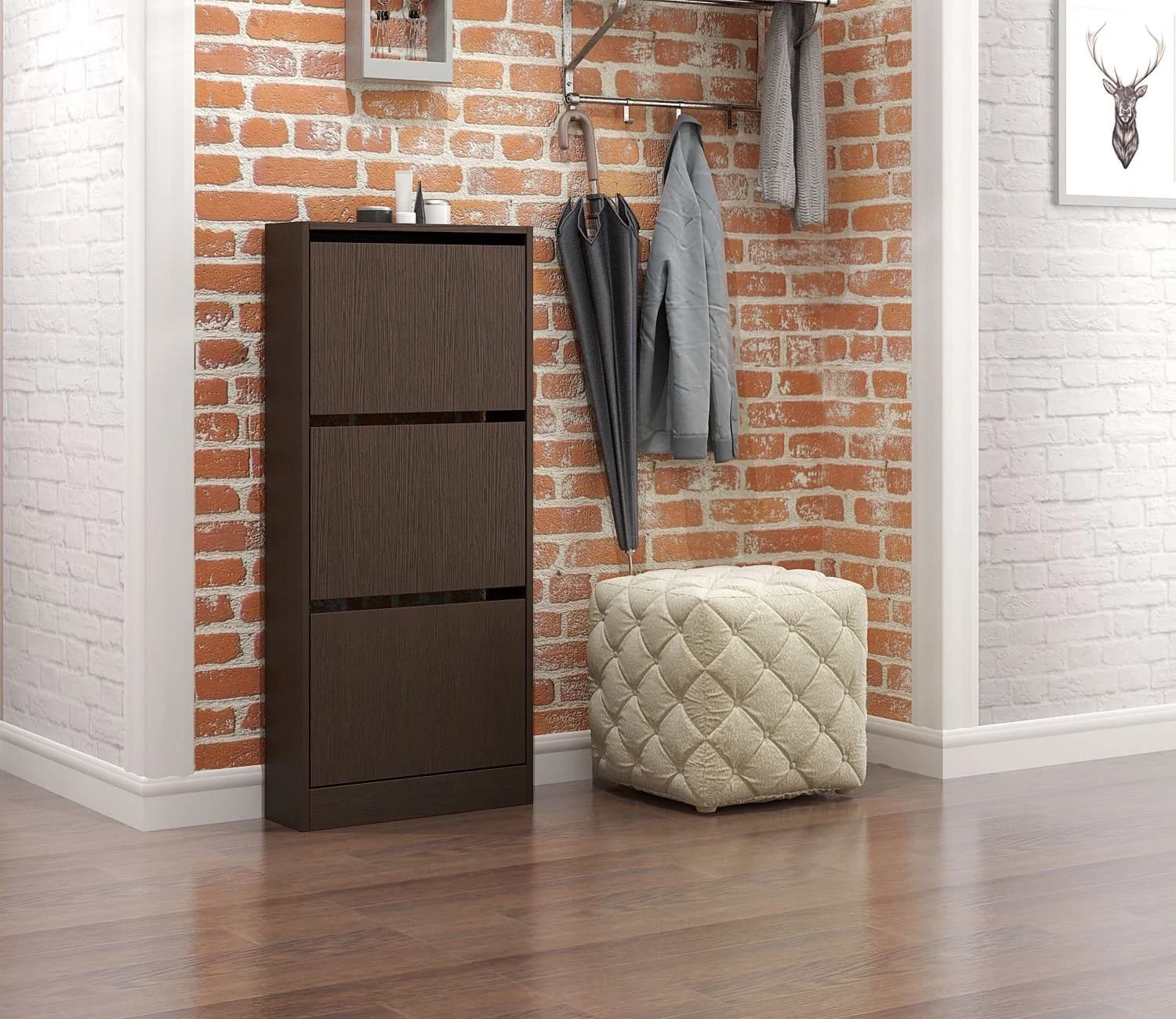Ayaqqabı üçün tumba Yagmur, laminat, venge 118x53x17 sm