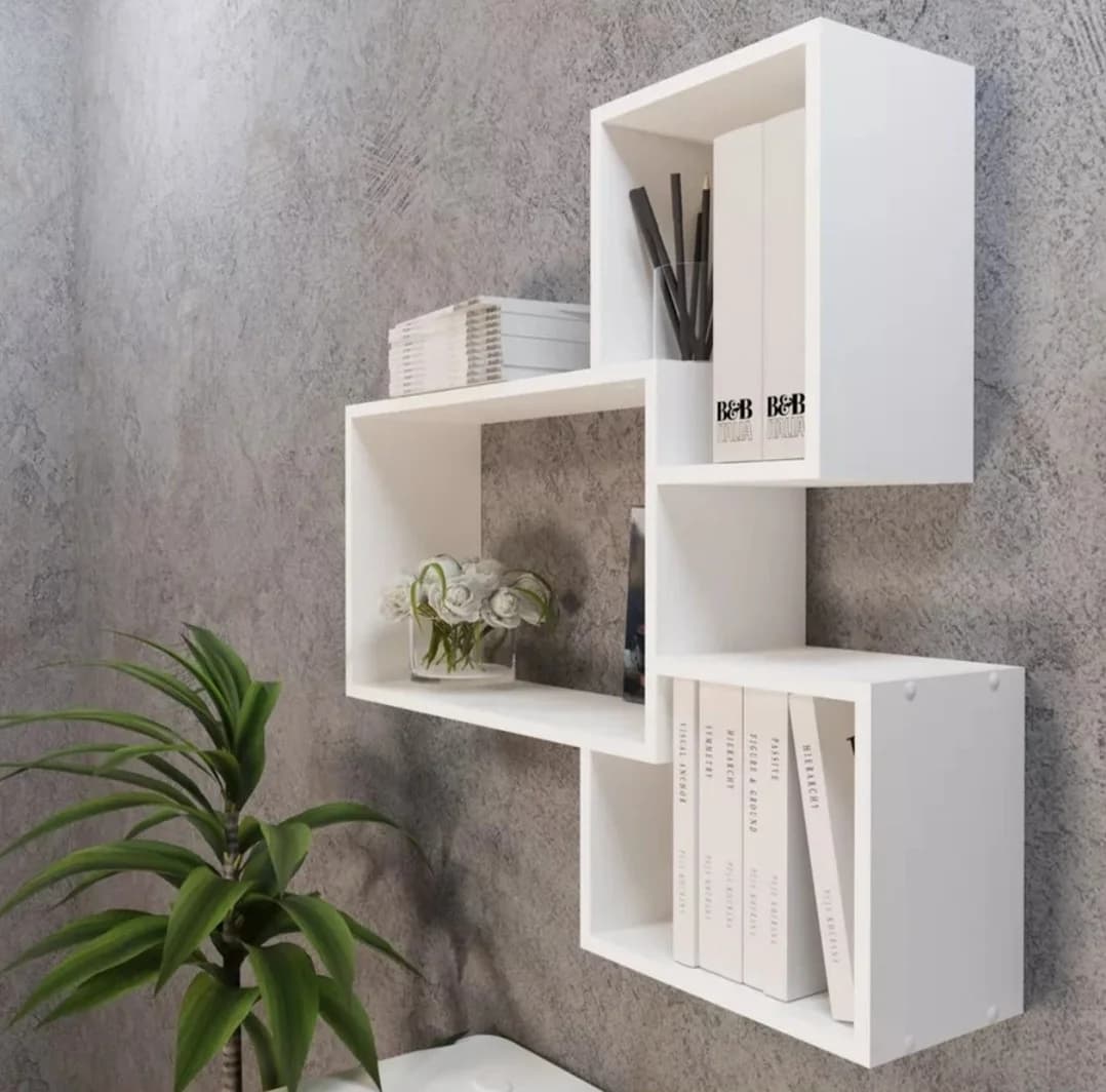 Rəf SO32, laminat, ağ, 88x83x20 sm