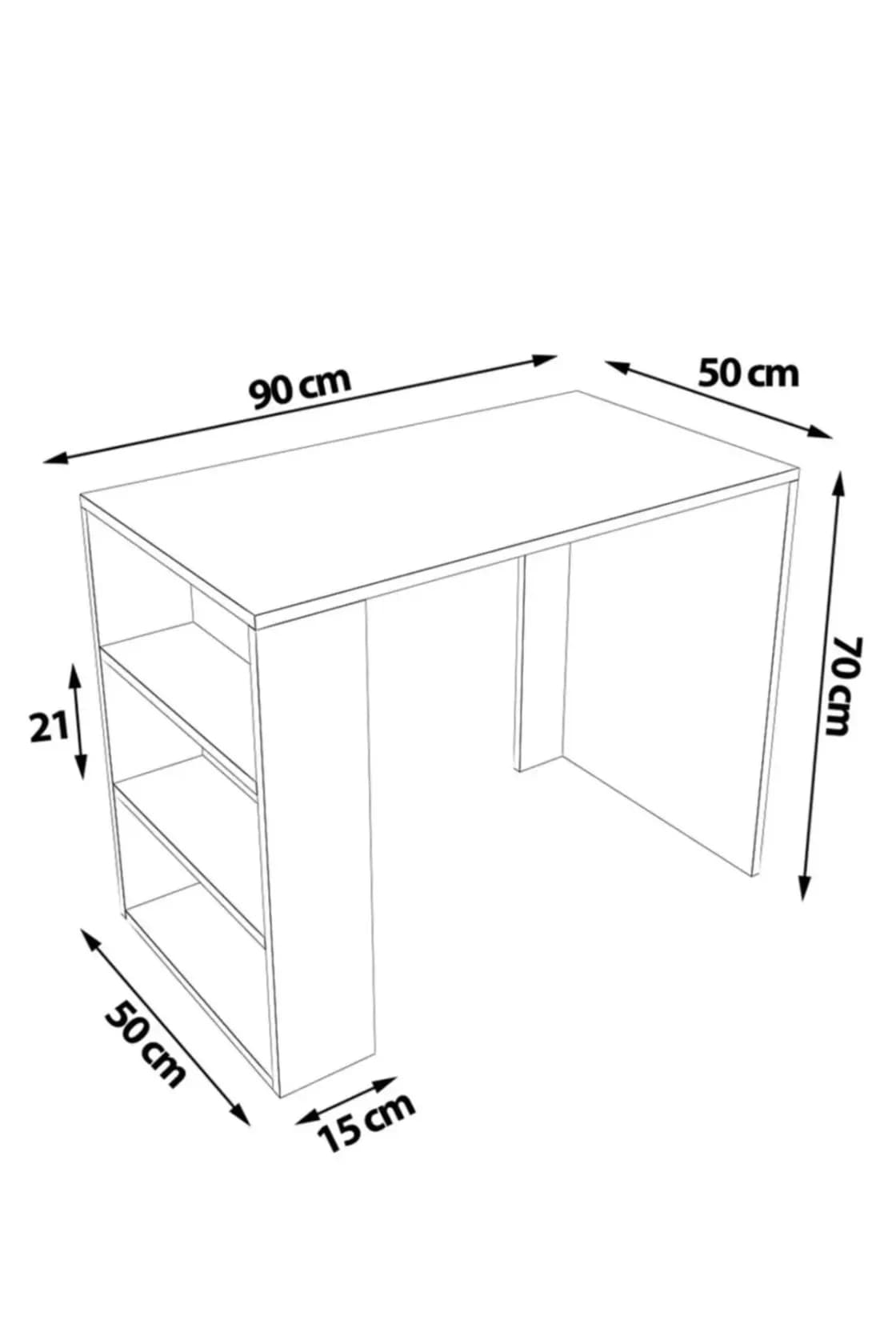 Yazı masası YM57, sonoma, laminat, 90х70х50 sm — image 2