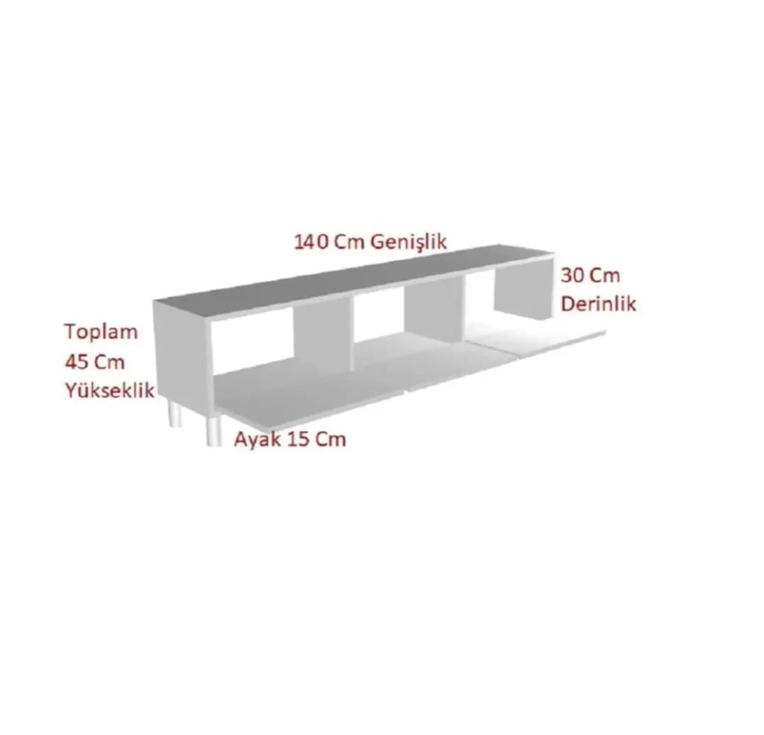 TV üçün tumba SO104, laminat, 30x140x40 sm — изображение 3