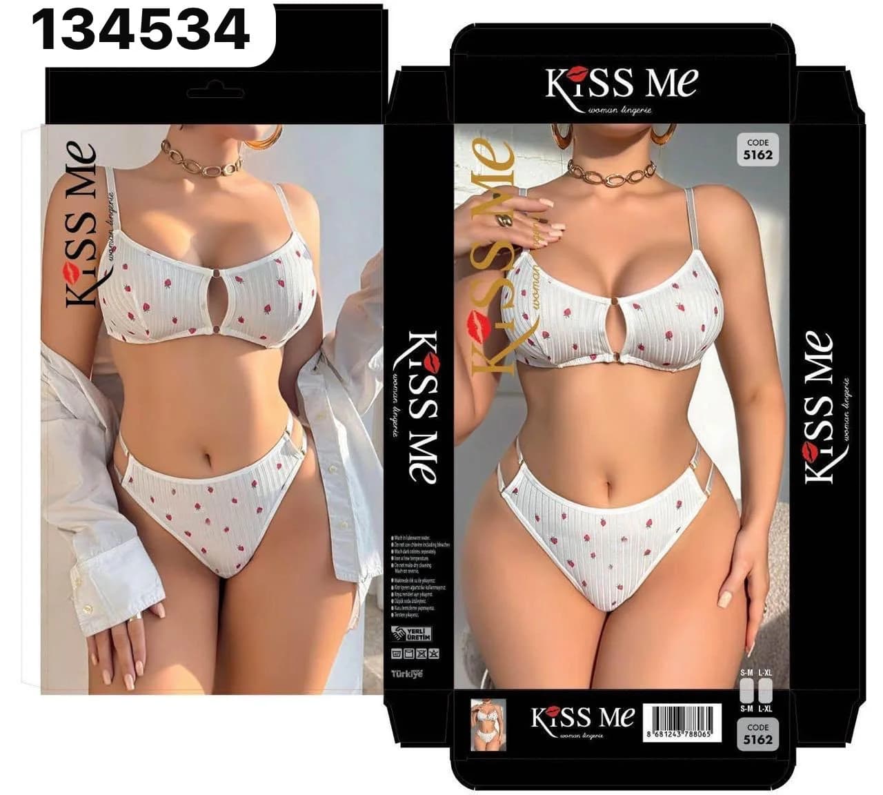 Büsthalter və tuman dəsti, ağ, poliester, ölçü One size