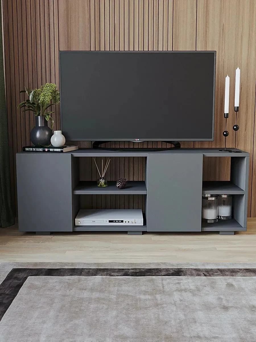 TV üçün tumba Yagmur, laminat, antrasit, 105x30.1x36.1 sm — image 3
