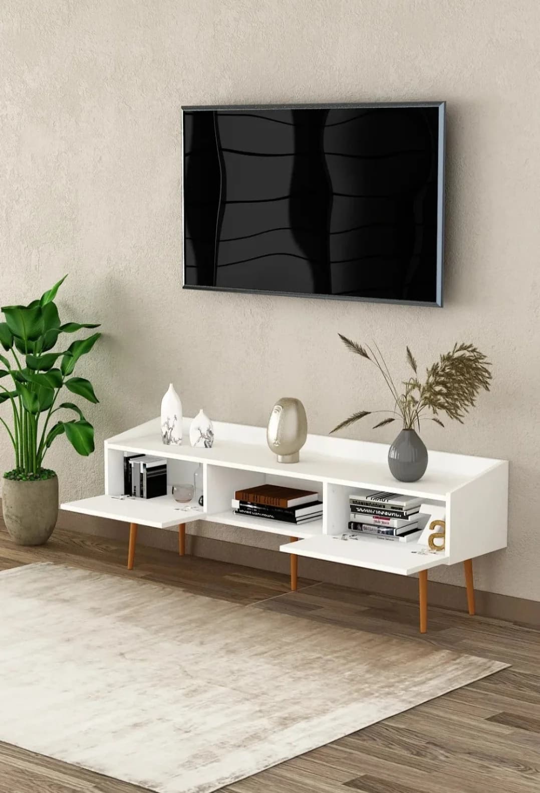 TV üçün tumba SO100, laminat, 30x160x55 sm — image 2