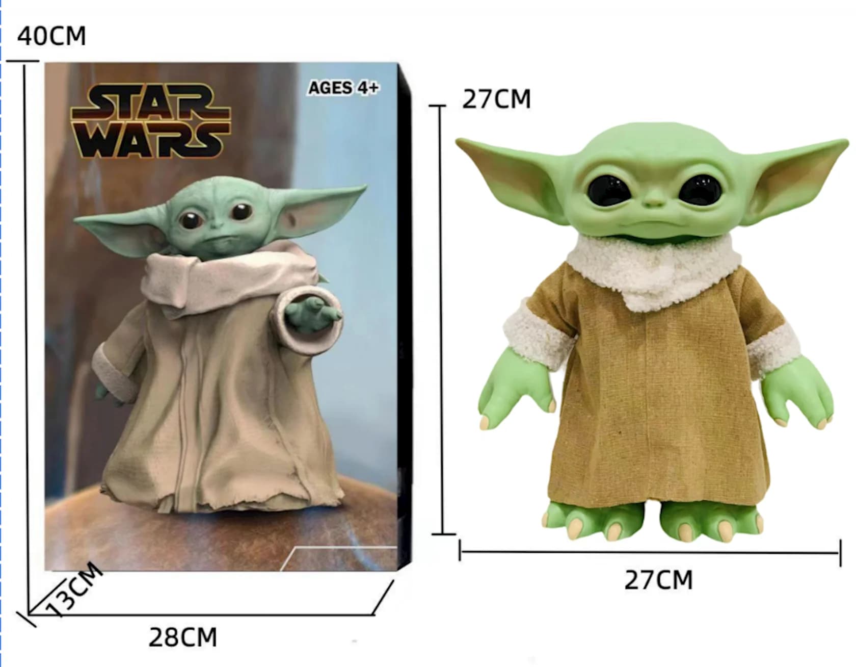 Fiqur All Toys Barn Star Wars Baby Yoda, 4+ yaş, plastik