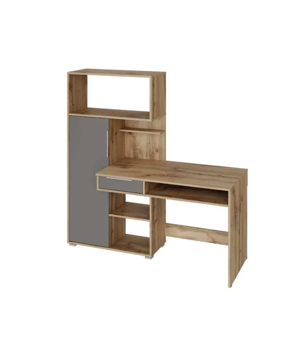 Yazı masası SO19, laminat, qəhvəyi/boz, 150x150x58 sm — изображение 2