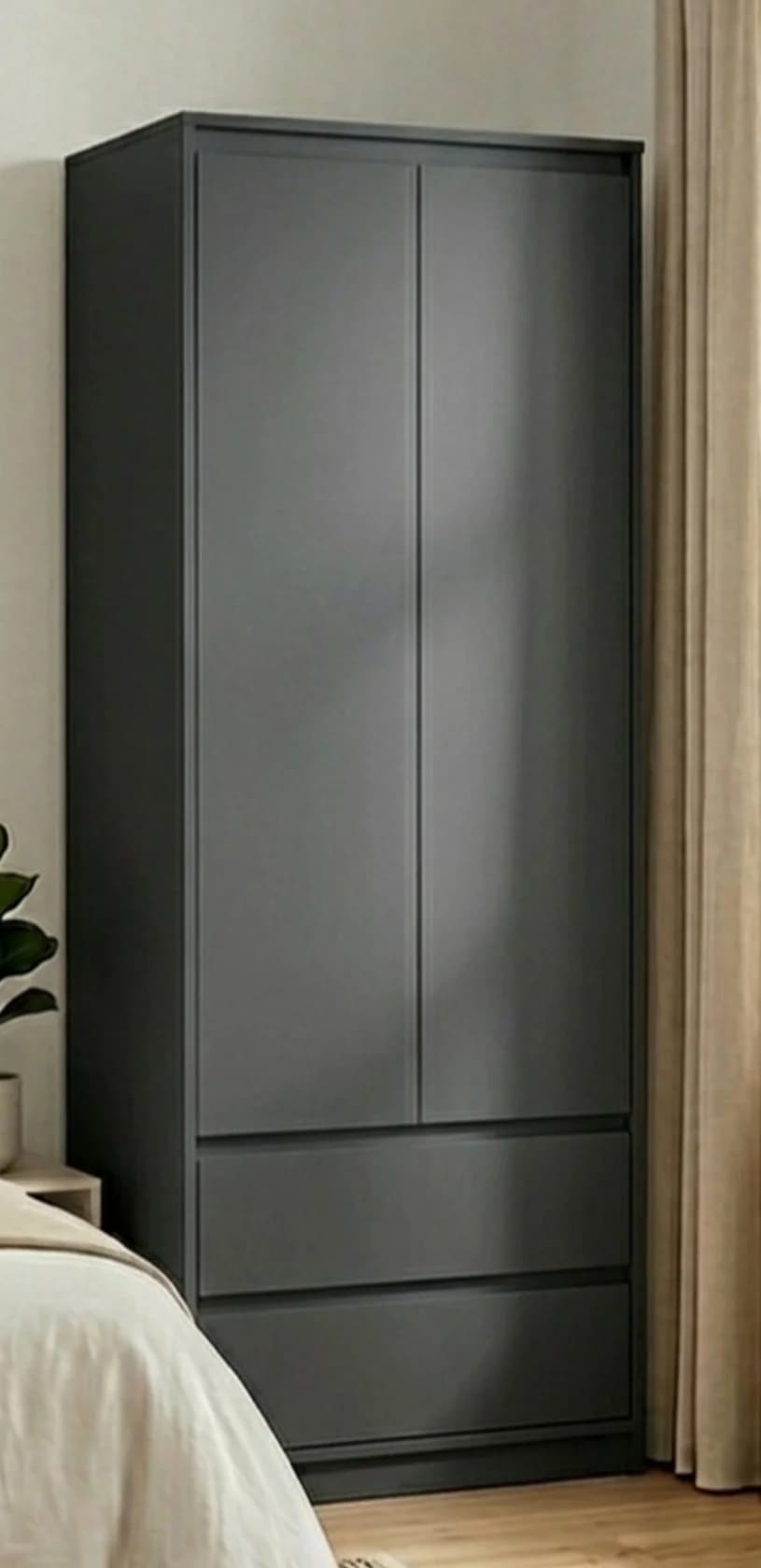 Döşəməüstü dolab MB 4, laminat, Antrasit, 190x80x52sm