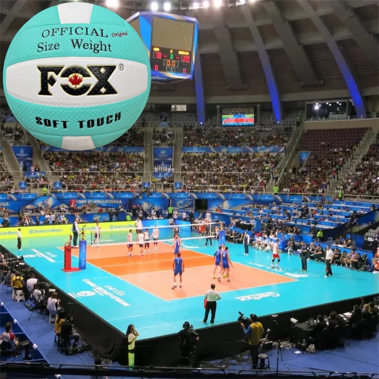 Voleybol topu Fox-L6001, firuzəyi/ağ — şəkil 6