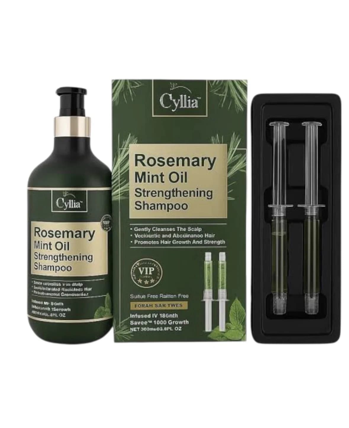 Şampun saçlar üçün Cylia Rosemary Mint Oil, 800 ml