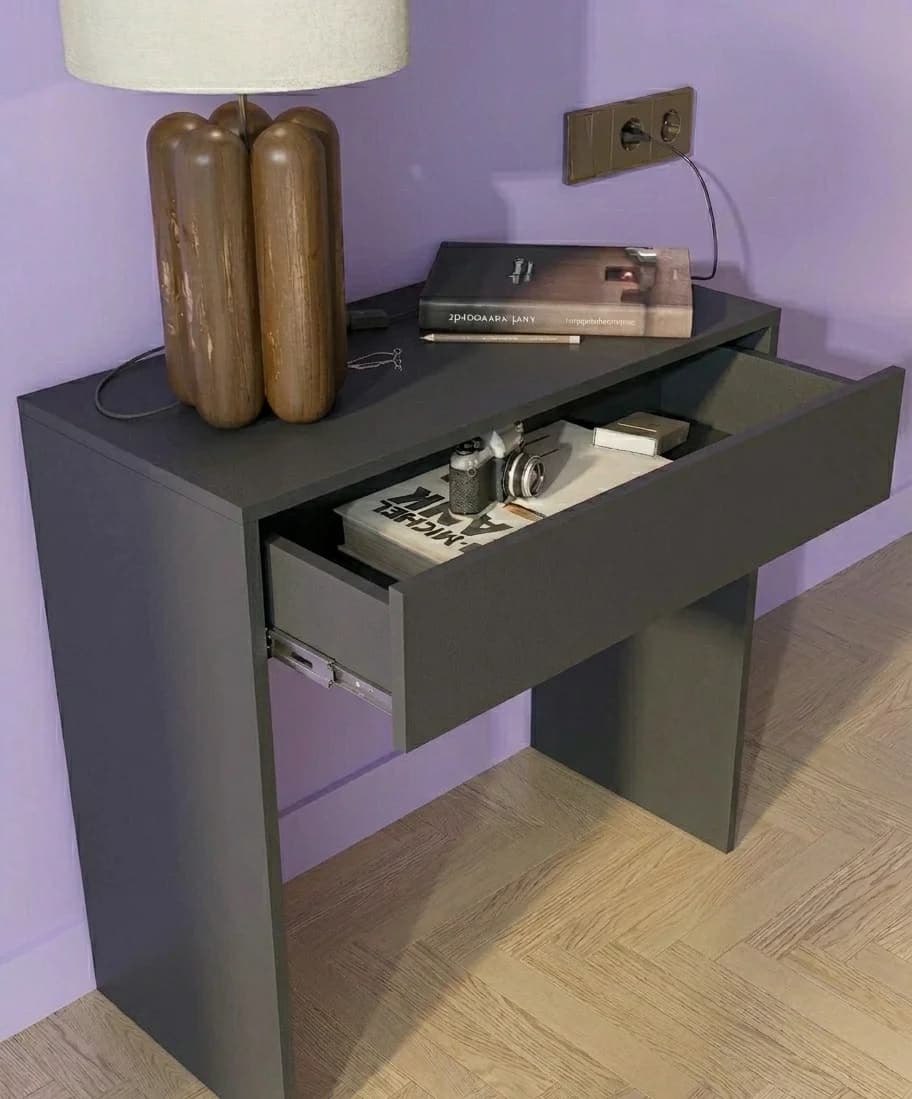 Yazı masası 12493, laminat, antrasit, 70x75x50 sm — изображение 2
