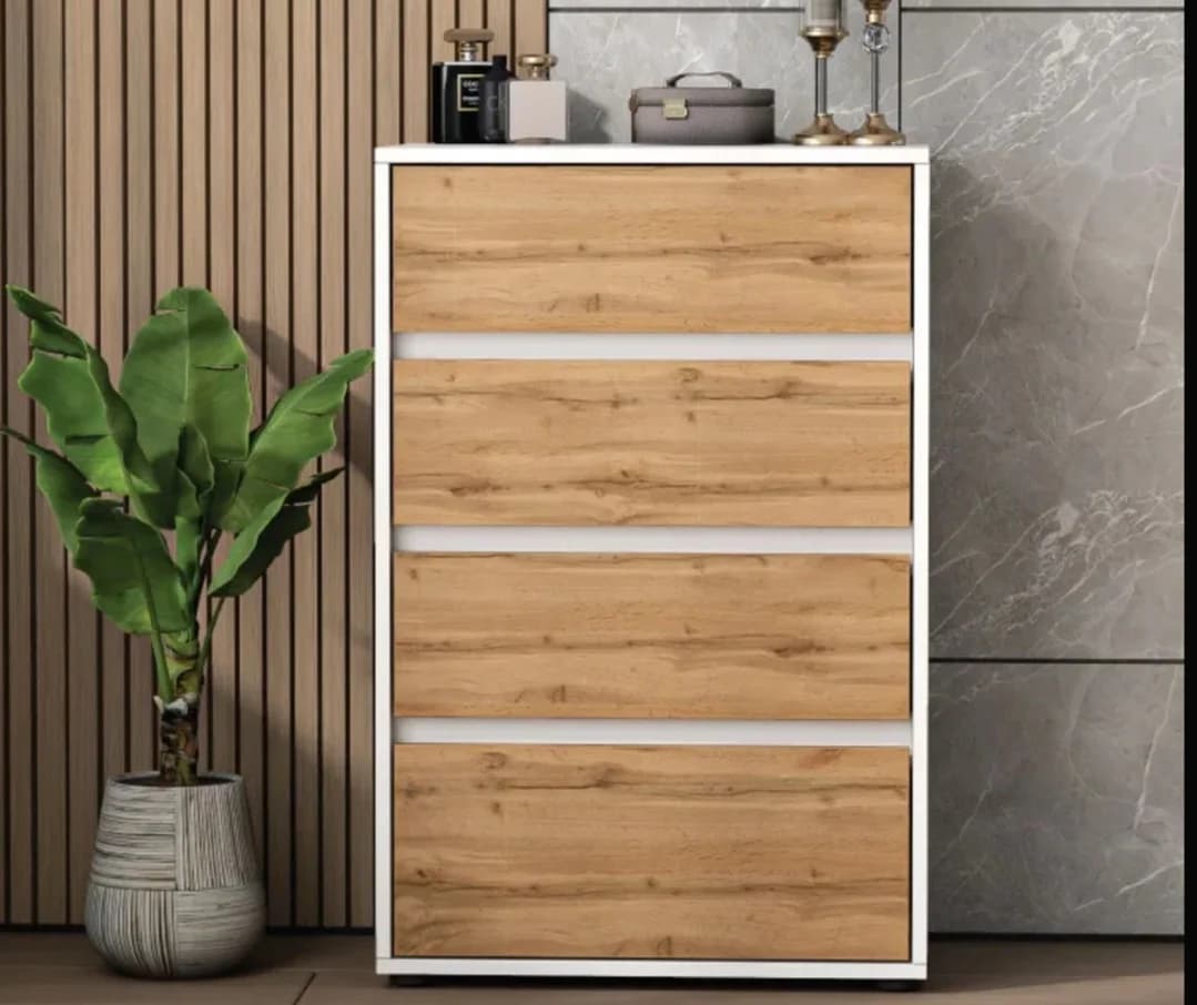 Tumba SO 003, laminat, ağ, 91.5х60х36 sm