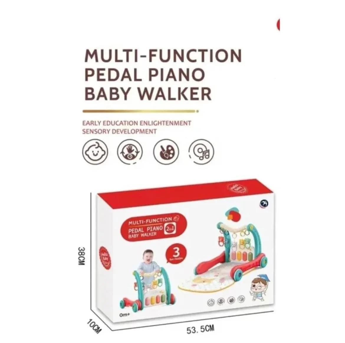 Yerimə arabası 2108SNC 2-in 1-də pedallı piano ilə