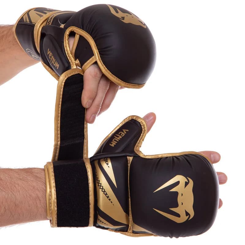 Döyüş əlcəkləri MMA VENUM qızılı XL — şəkil 5