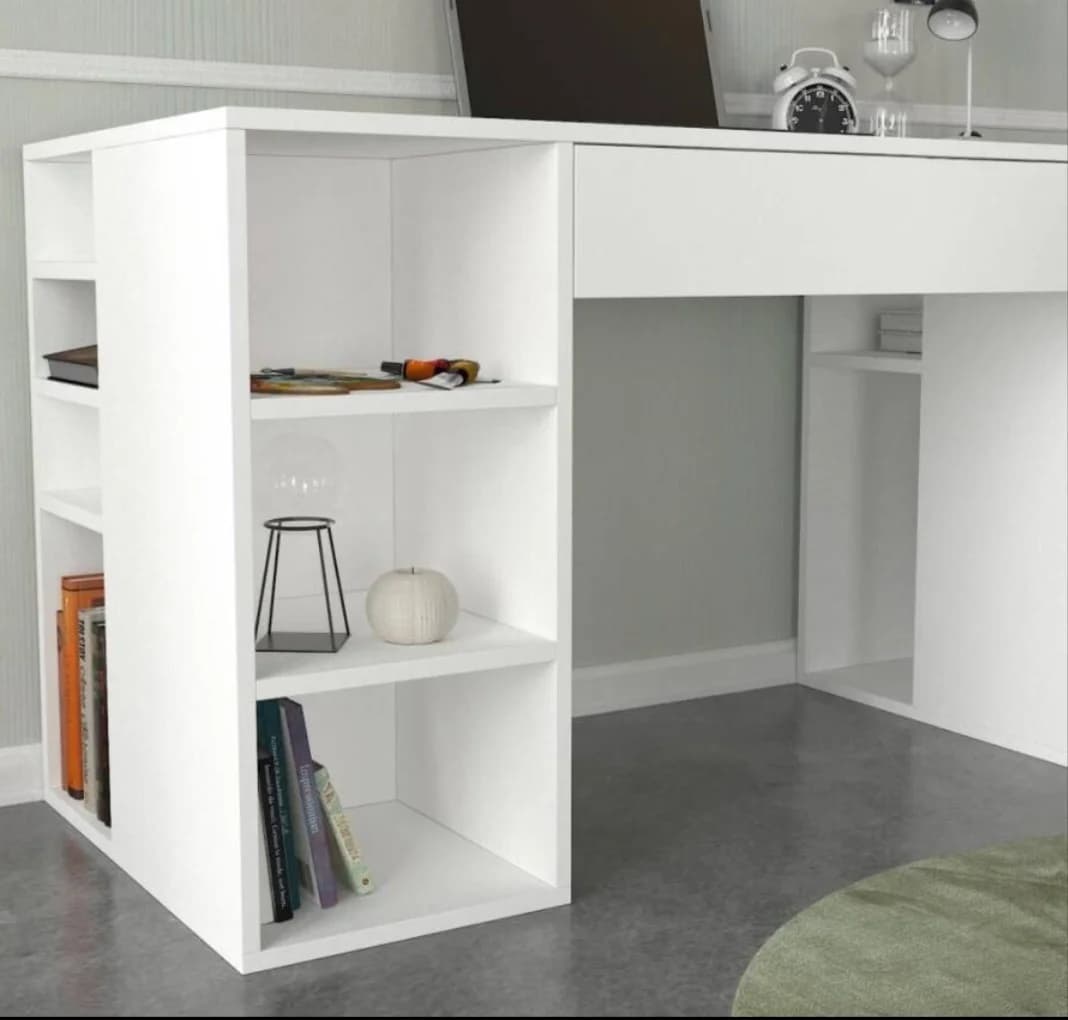 Yazı masası SO0032, laminat, ağ, 145x50x75 sm — изображение 4