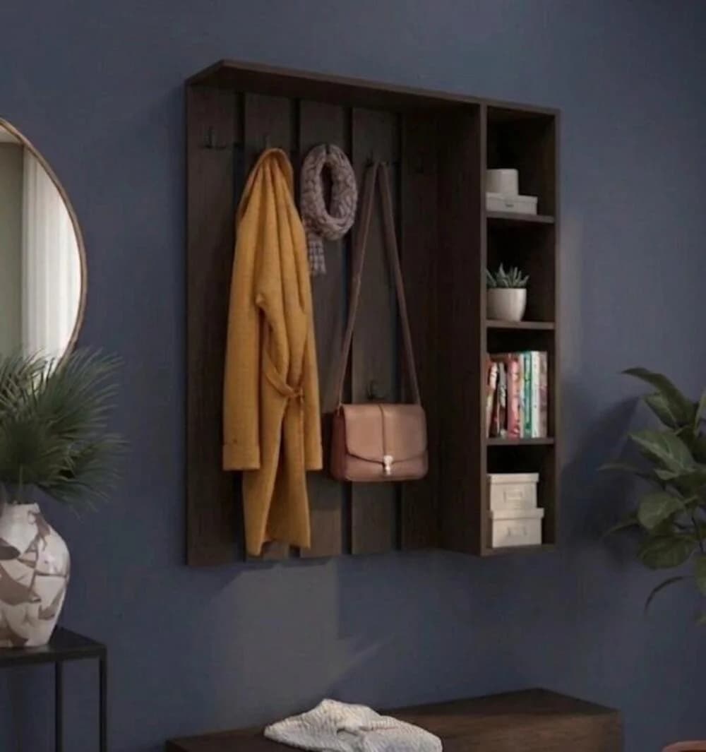 Divarüstü asılqan MB3, venge, laminat, 100x110x25 sm