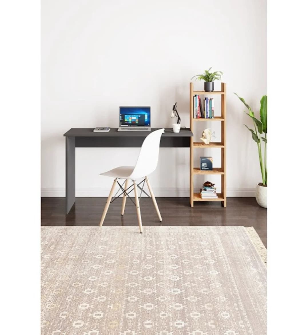Yazı masası SO17, laminat, qəhvəyi/boz, 150x45x120 sm — изображение 3