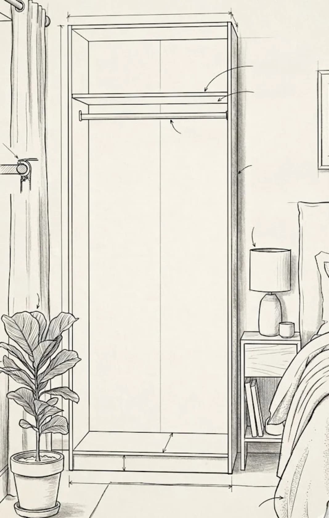 Şkaf MB 2, laminat, ağ, 190x80x52 sm — image 2