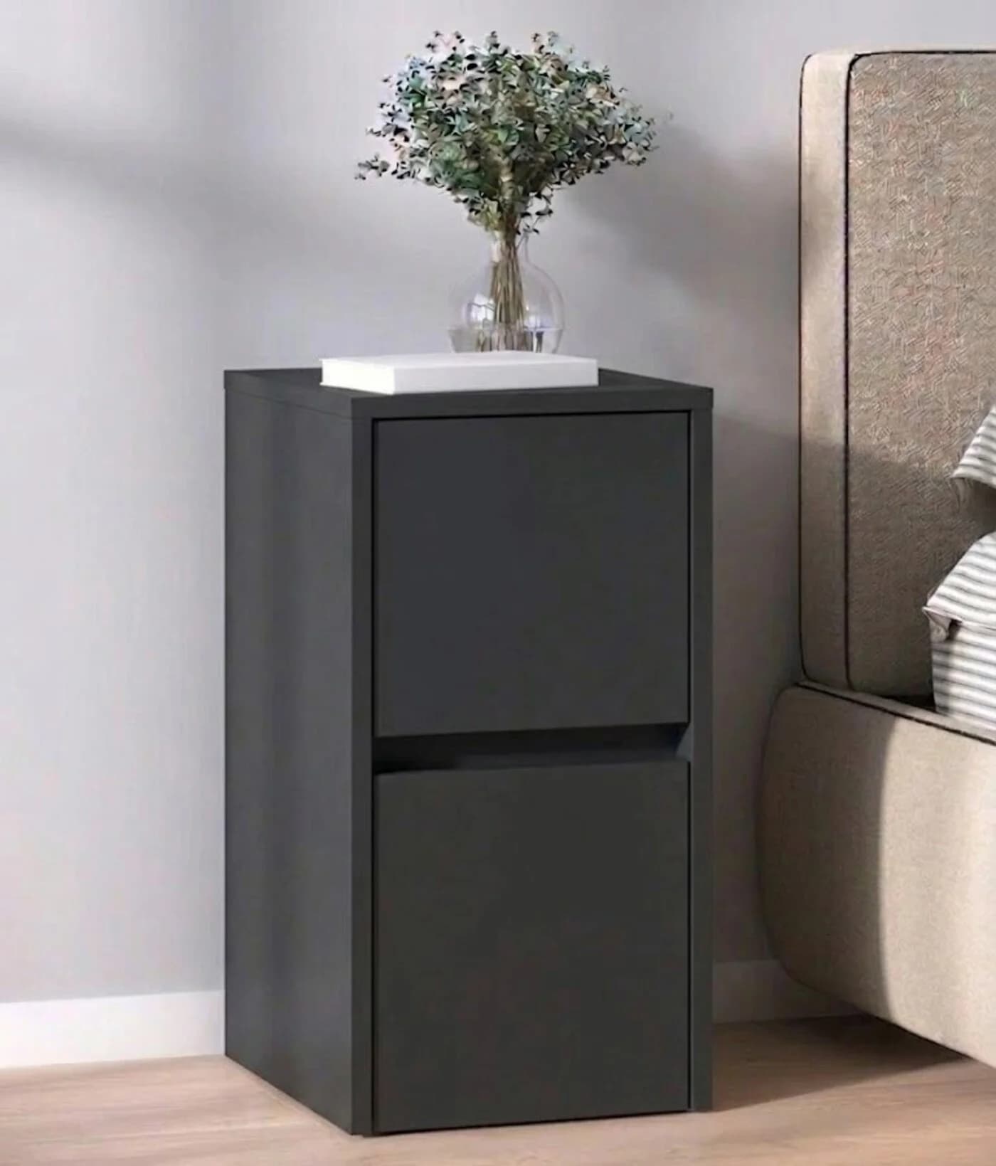 Çarpayıyanı tumba MB 5, laminat, antrasit, 57x30x36 sm