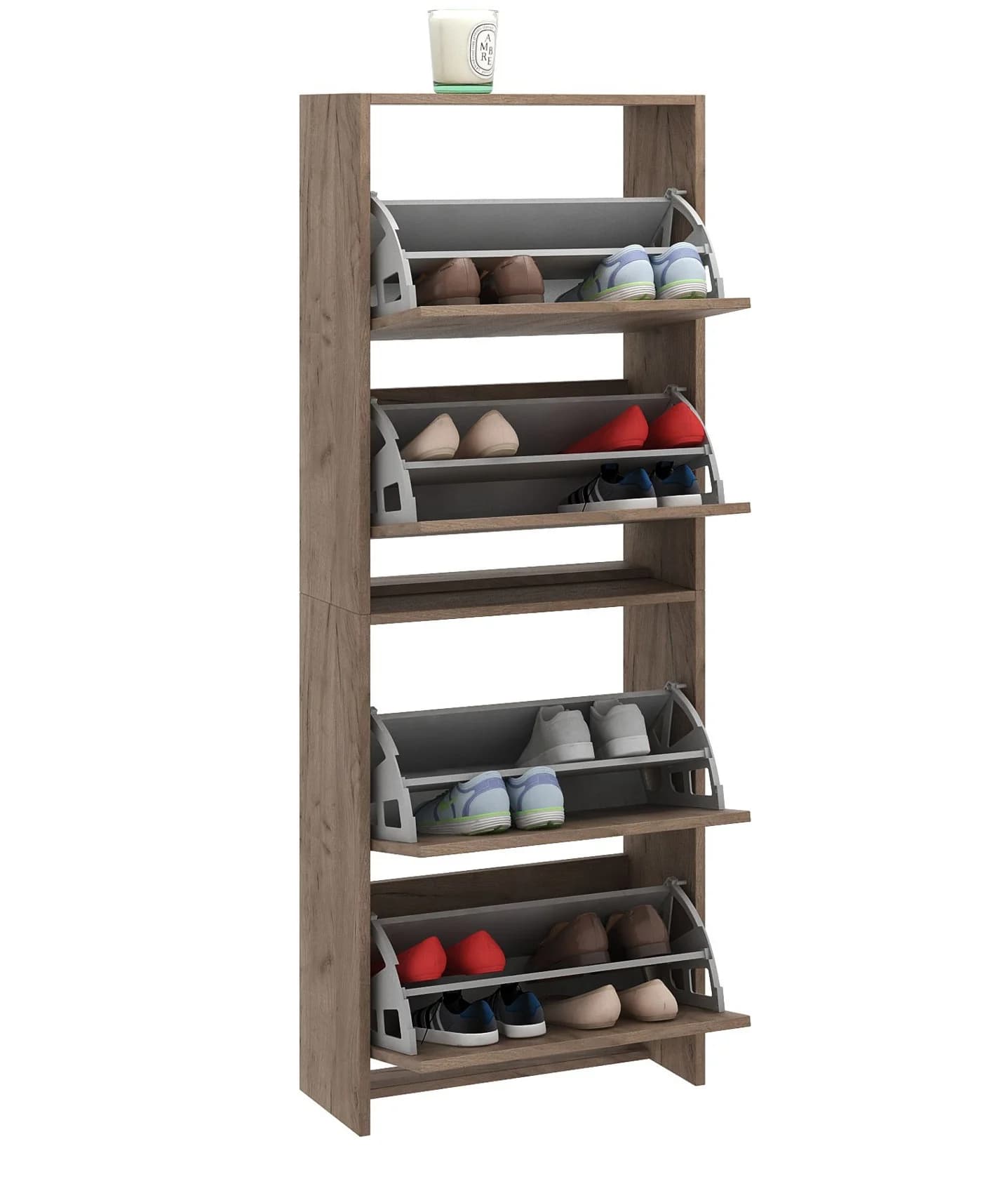 Ayaqqabı üçün rəf Yagmur 01154, 154x52x4 sm, laminat, 4 rəf — image 3