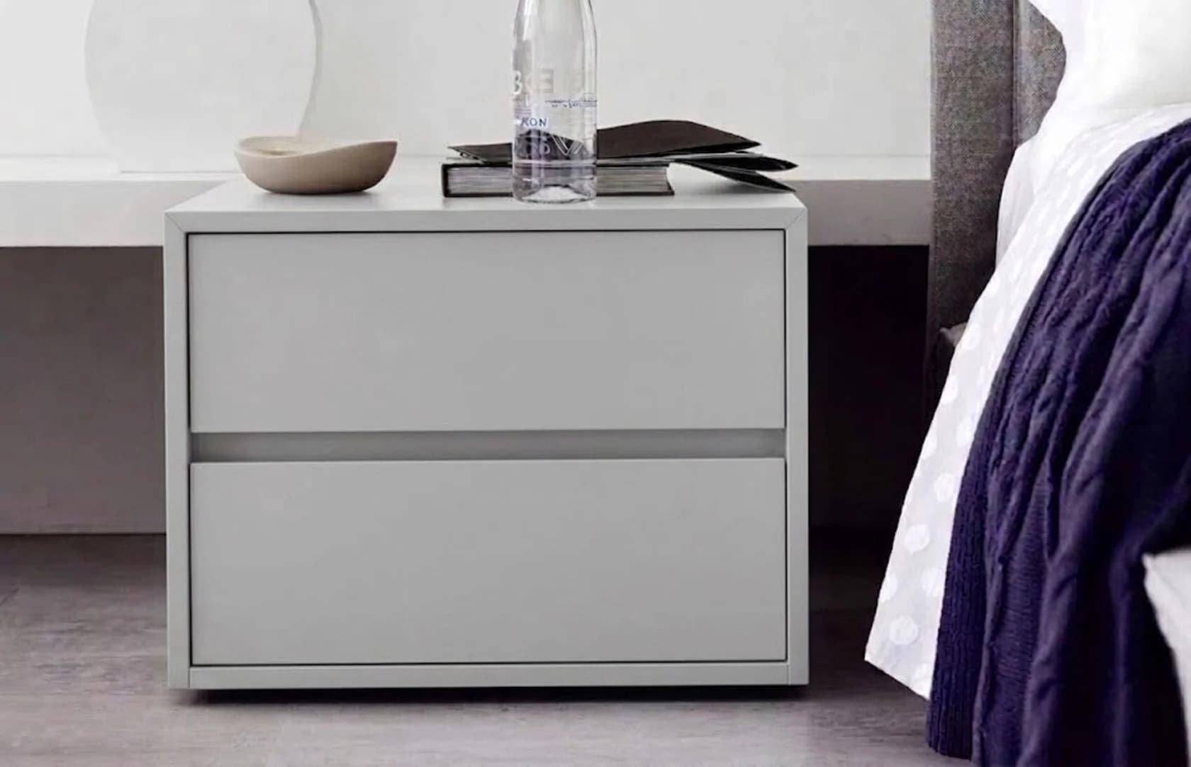Çarpayıyanı tumba MB 6, laminat, boz, 38x45x40 sm