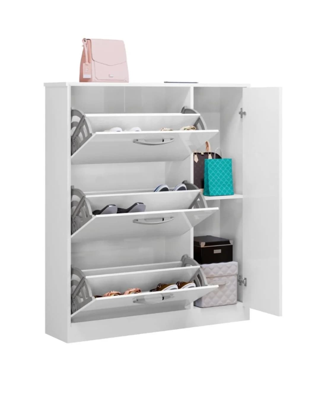 Ayaqqabı üçün Tumba SO0029, laminat, 90x70 sm, ağ — изображение 2