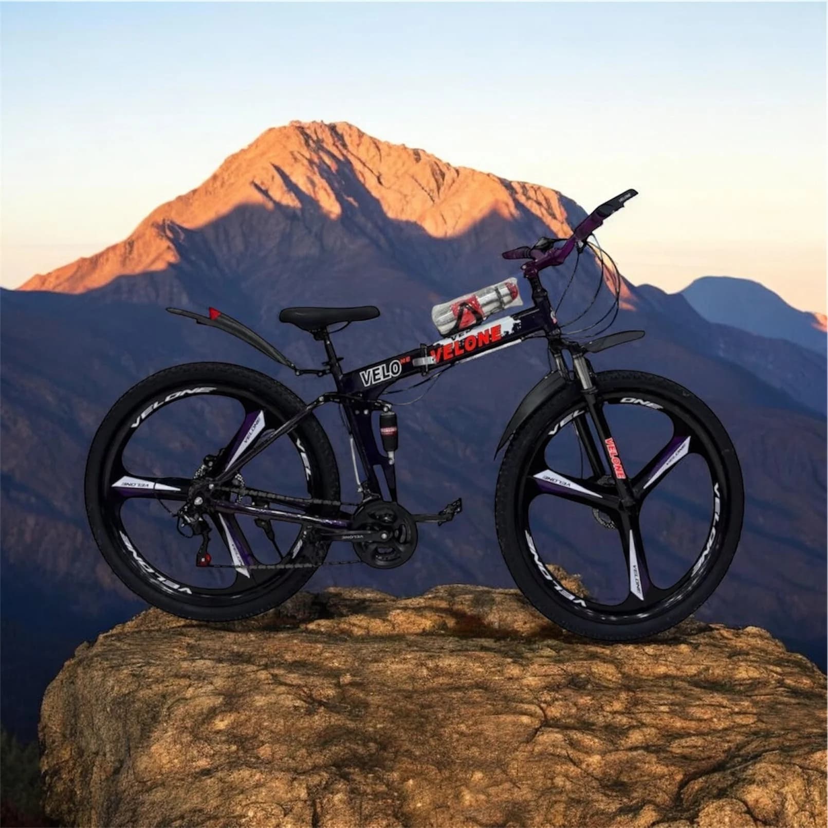 Dağ velosipedi Velocruz 4314, 24", qara