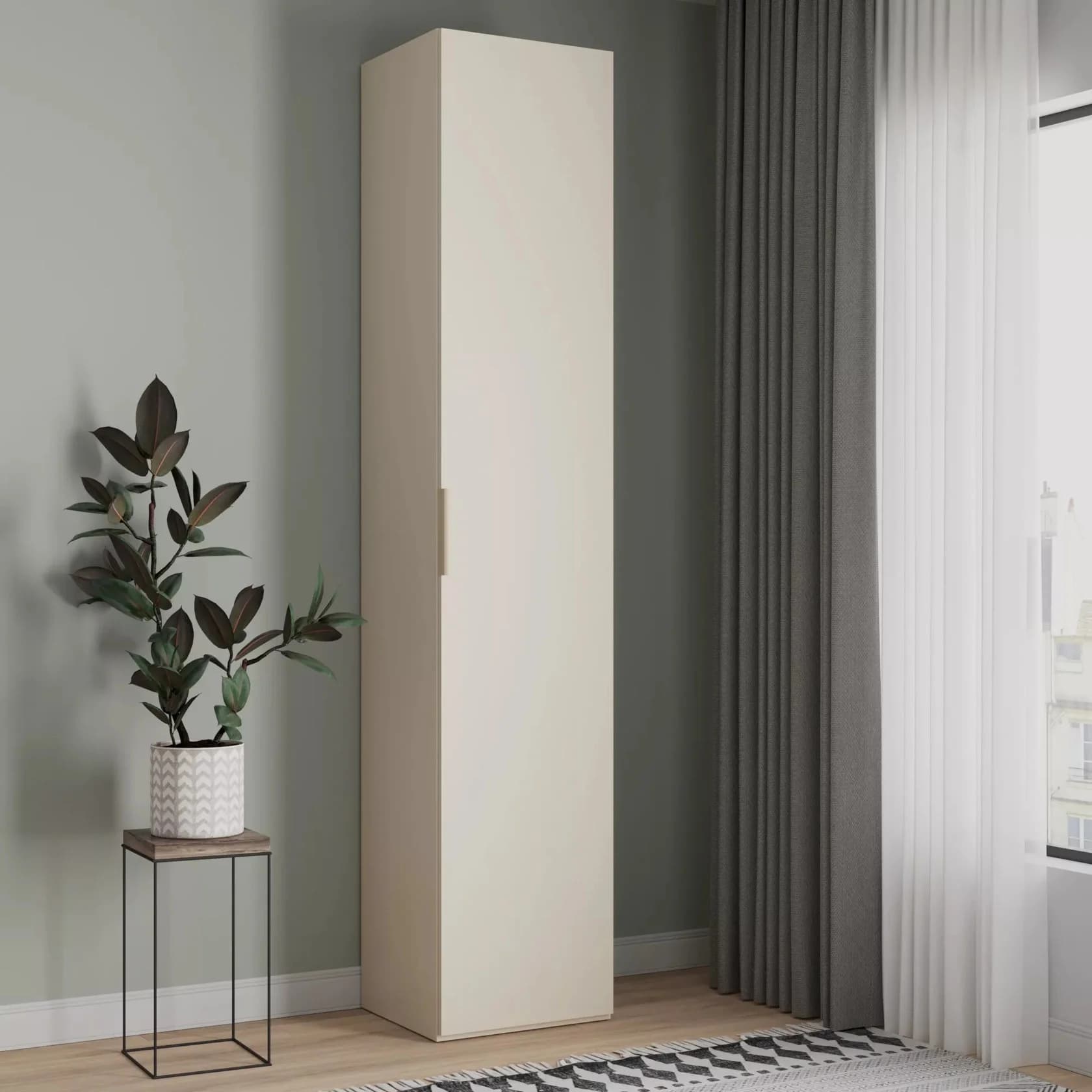 Şkaf Yagmur 2550232, laminat, bej, 225.3x41.6x45.1 sm