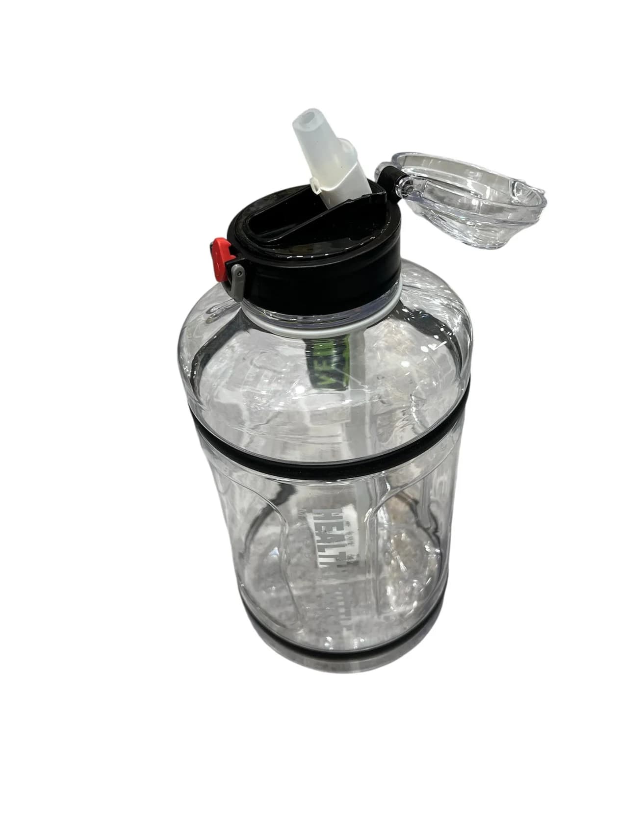 İdman su qabı, plastik, şəffaf, 2200 ml