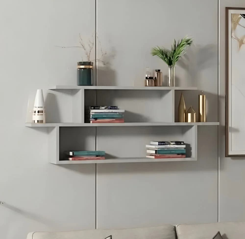 Rəf MB1, laminat, açıq boz, 100x60x25 sm