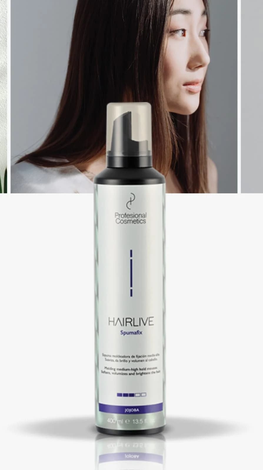 Saç üçün muss Hairlive Spumafix от Profesional Cosmetics 300 ml