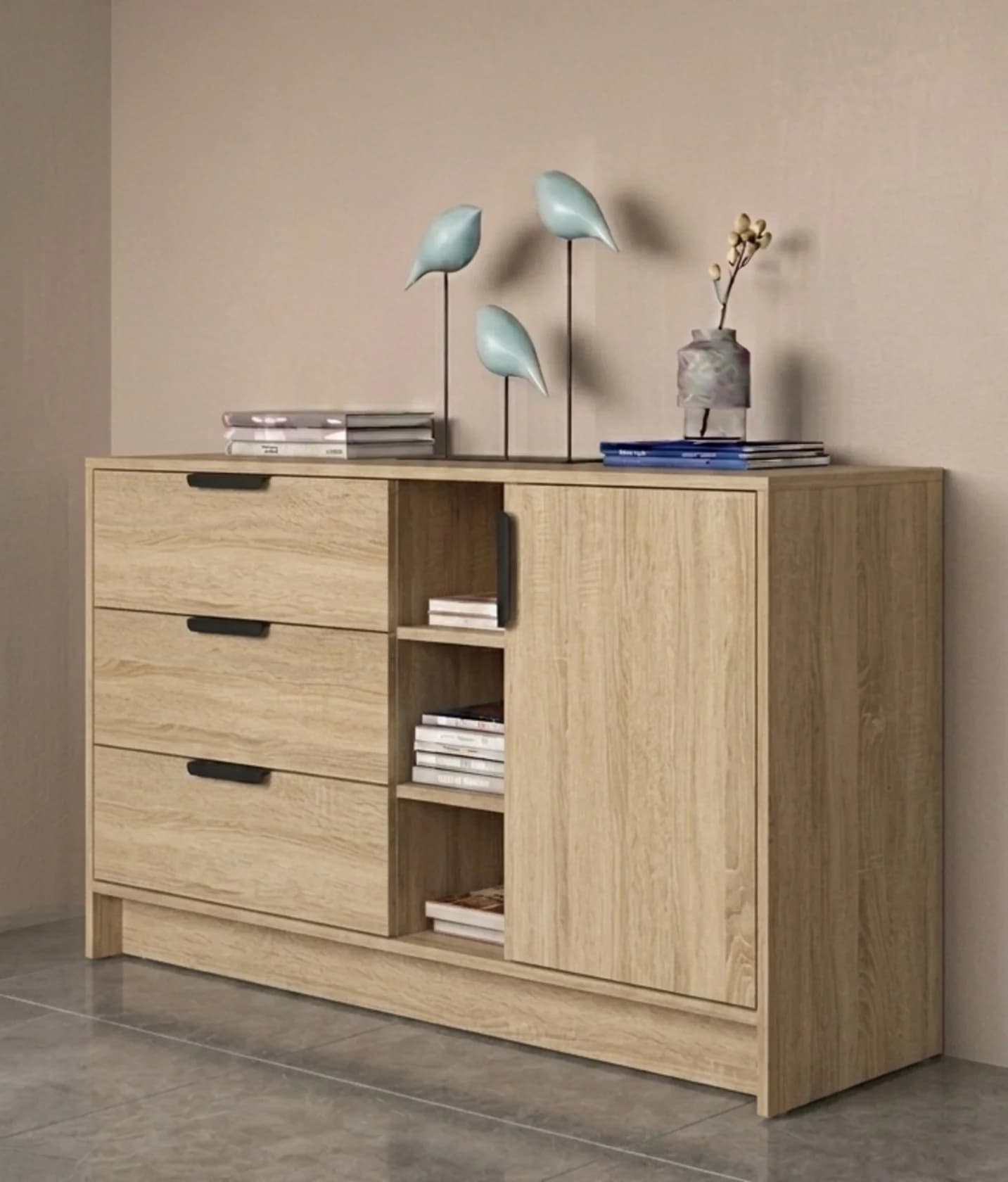 Komod MB 34, laminat, sanoma, 120x80x40 sm