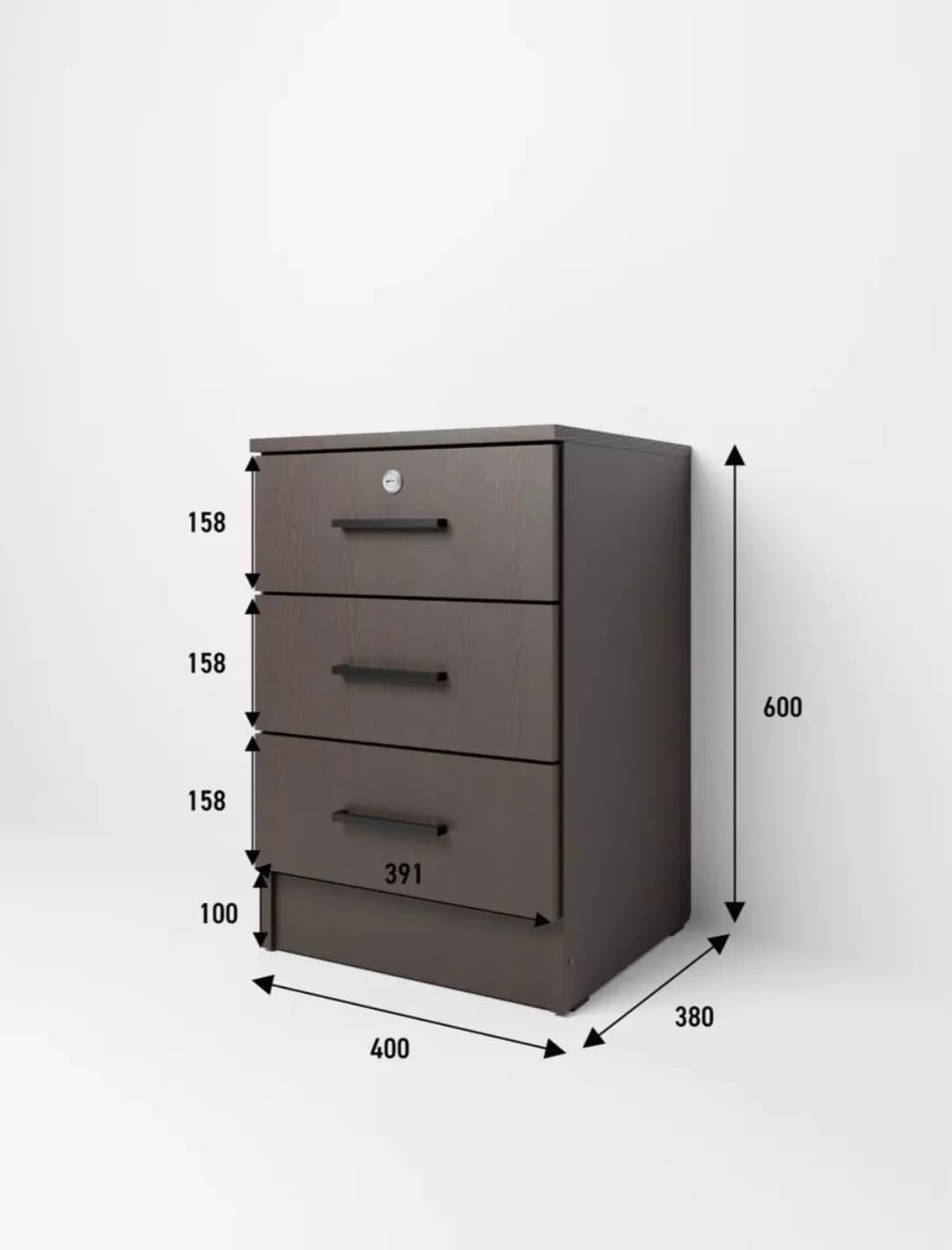 Tumba SO0011, laminat, 60x40x38 sm, qəhvəyi — изображение 5