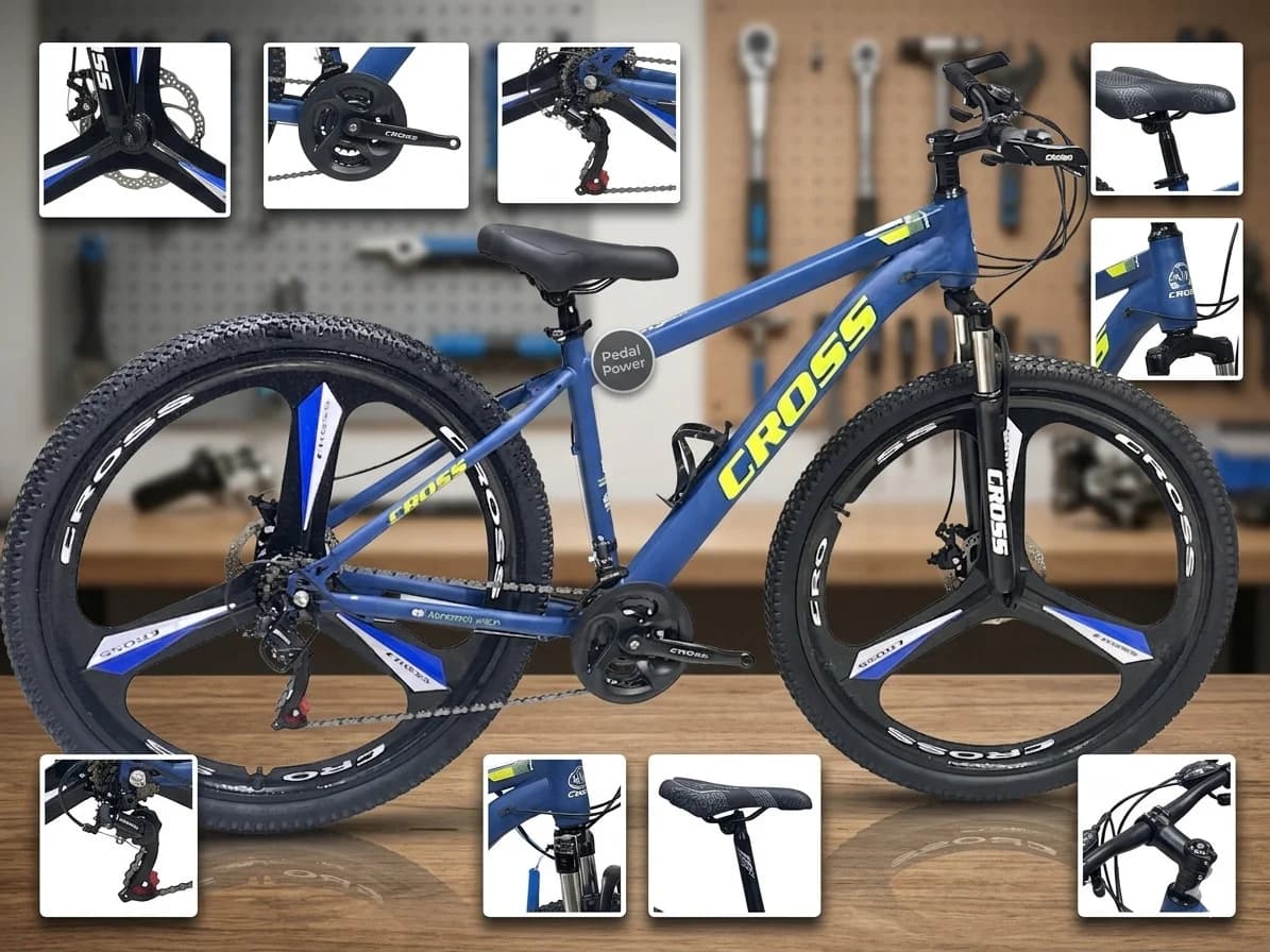 Velosiped Cross AMG, 26", göy/yaşıl — image 3