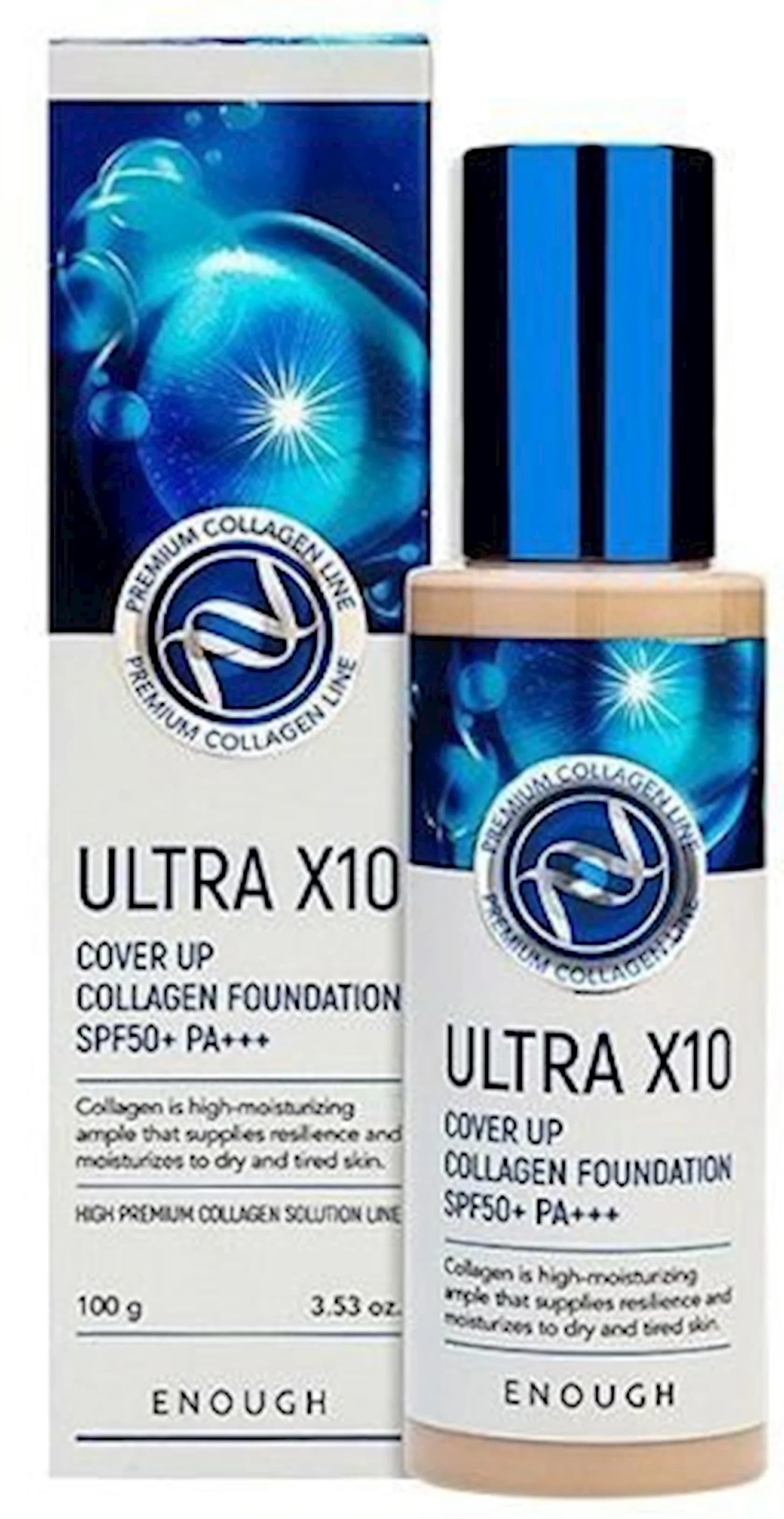 Nəmləndirici tonal krem Enough Ultra X10 Cover Up Collagen Foundation N13 SPF50+ PA +++ 100 ml