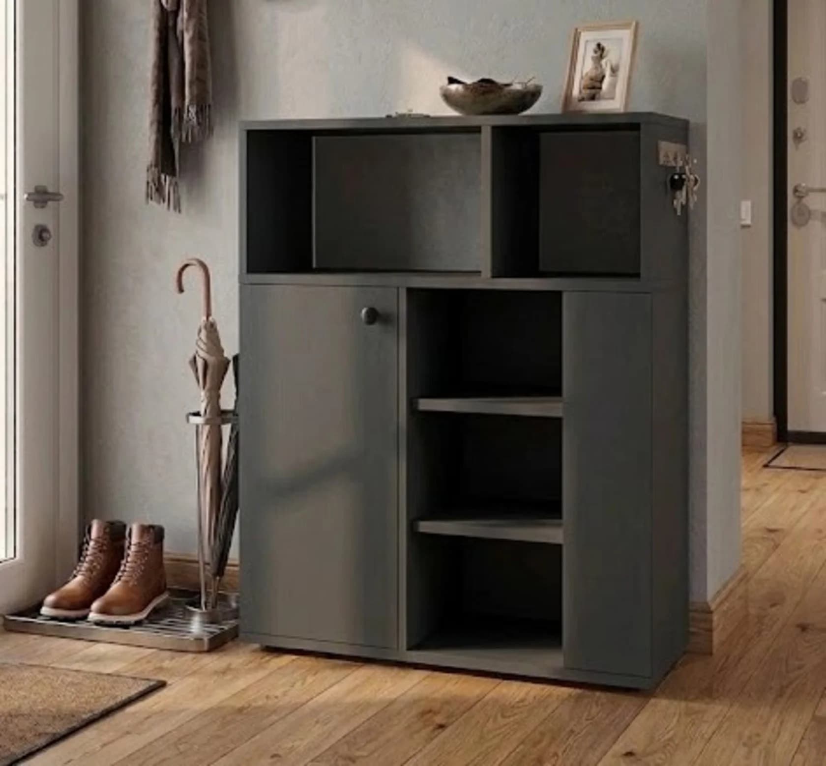 Tumba dəhliz üçün MB 18, laminat, antrasit, 95х75х35 sm