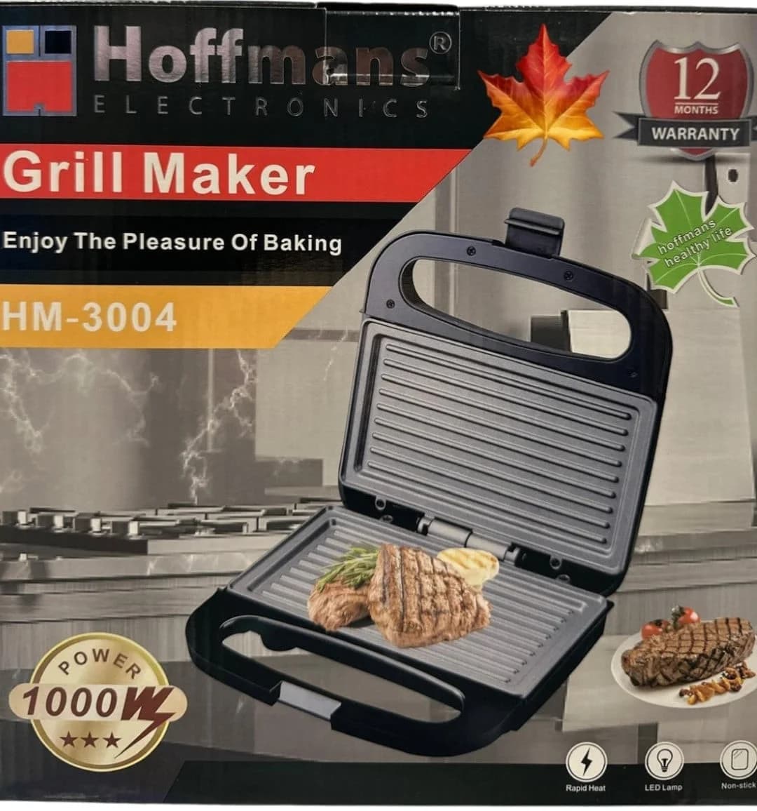 Elektrik qril Hoffmans HM-3004 1000W
