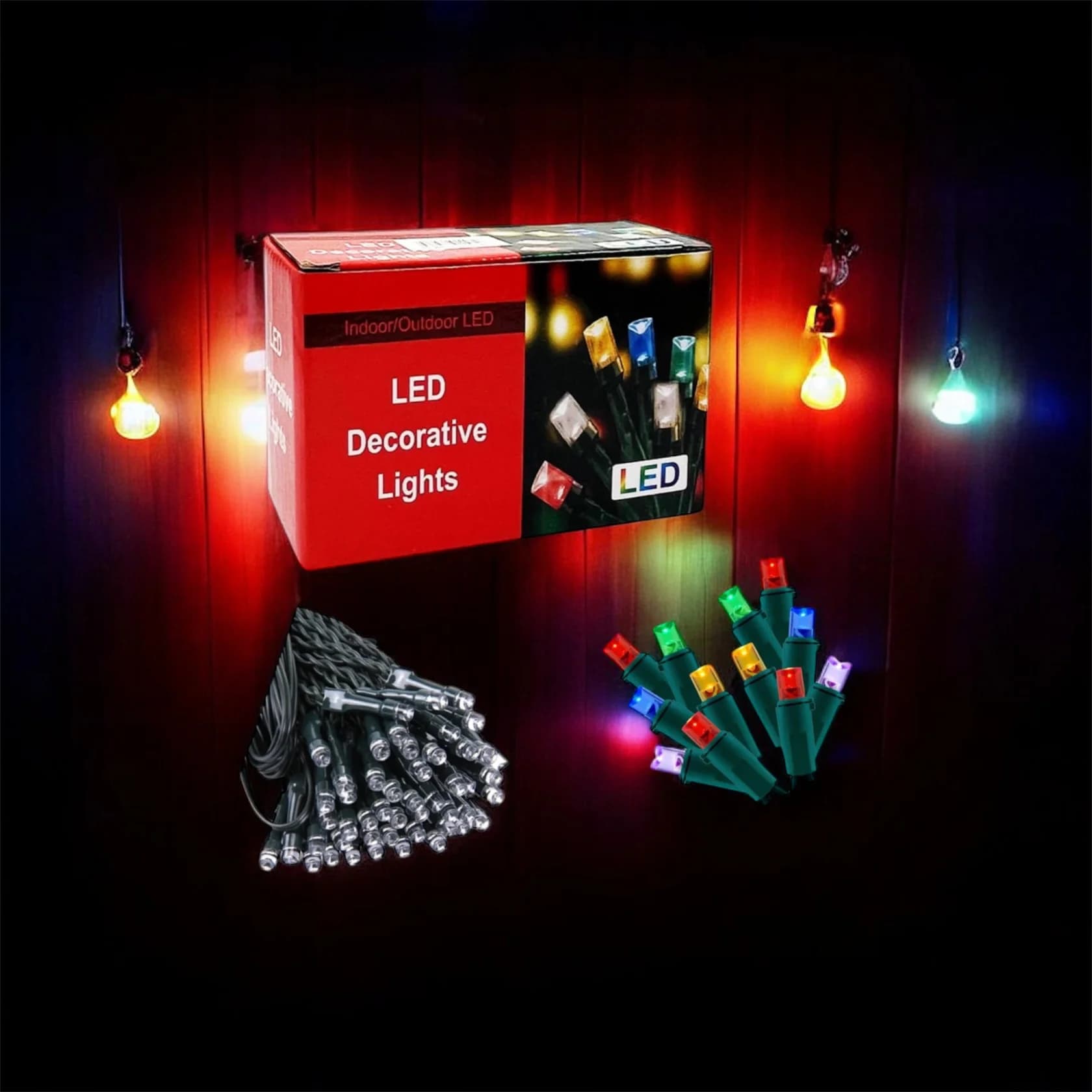 LED çələng pp97, rəngbərəng, 100 lampa, 10 m