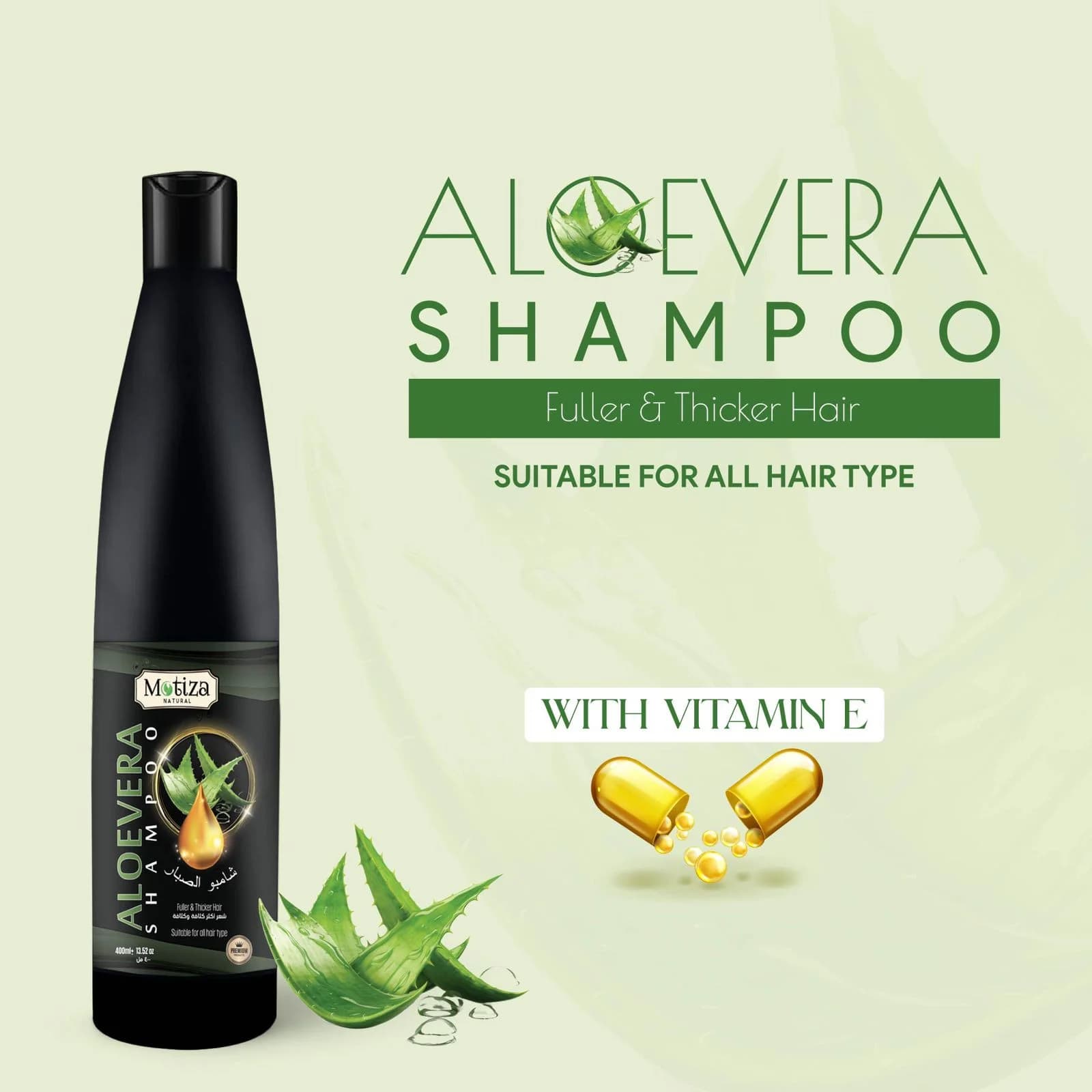 Saç şampunu Motiza Natural Aloevera 400 ml