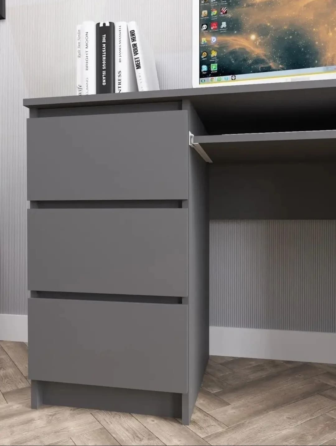 Kompüter masası SO 024, laminat, antrasit — изображение 3