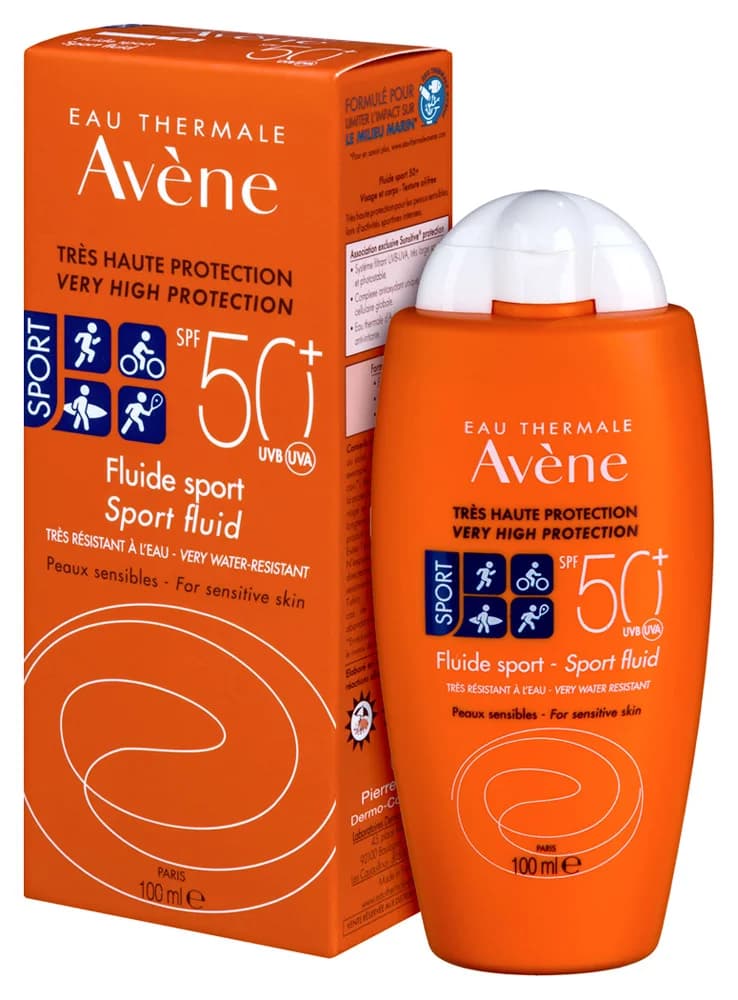 Üz üçün günəşdən qoruyucu flüid Аvene Sport SPF50+, 100 ml