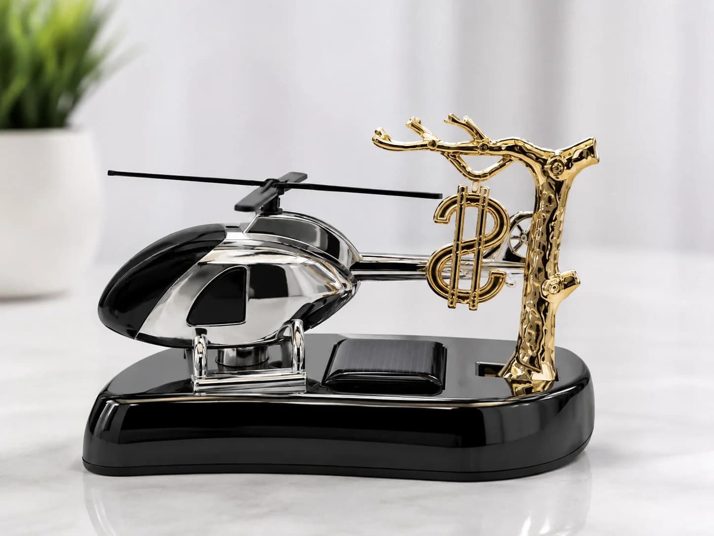 Dekor helikopter qara-gümüşü-qızılı