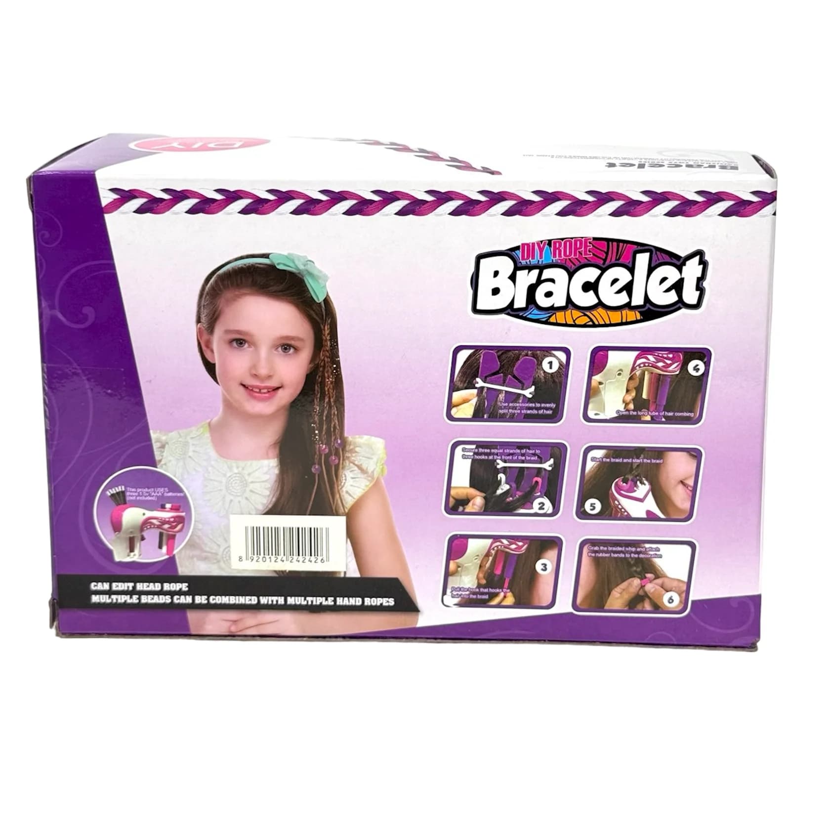 Saçlar üçün hörmə və bəzək dəsti Kai Si Yuan Diy Rope Bracelet 892-1, 6+ yaş — şəkil 2