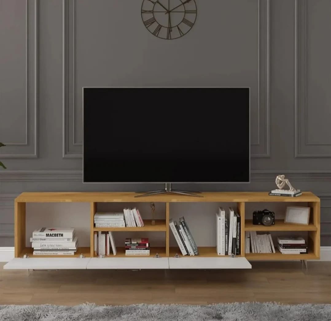 TV üçün tumba SO102, laminat, 50x200x35 sm — изображение 2