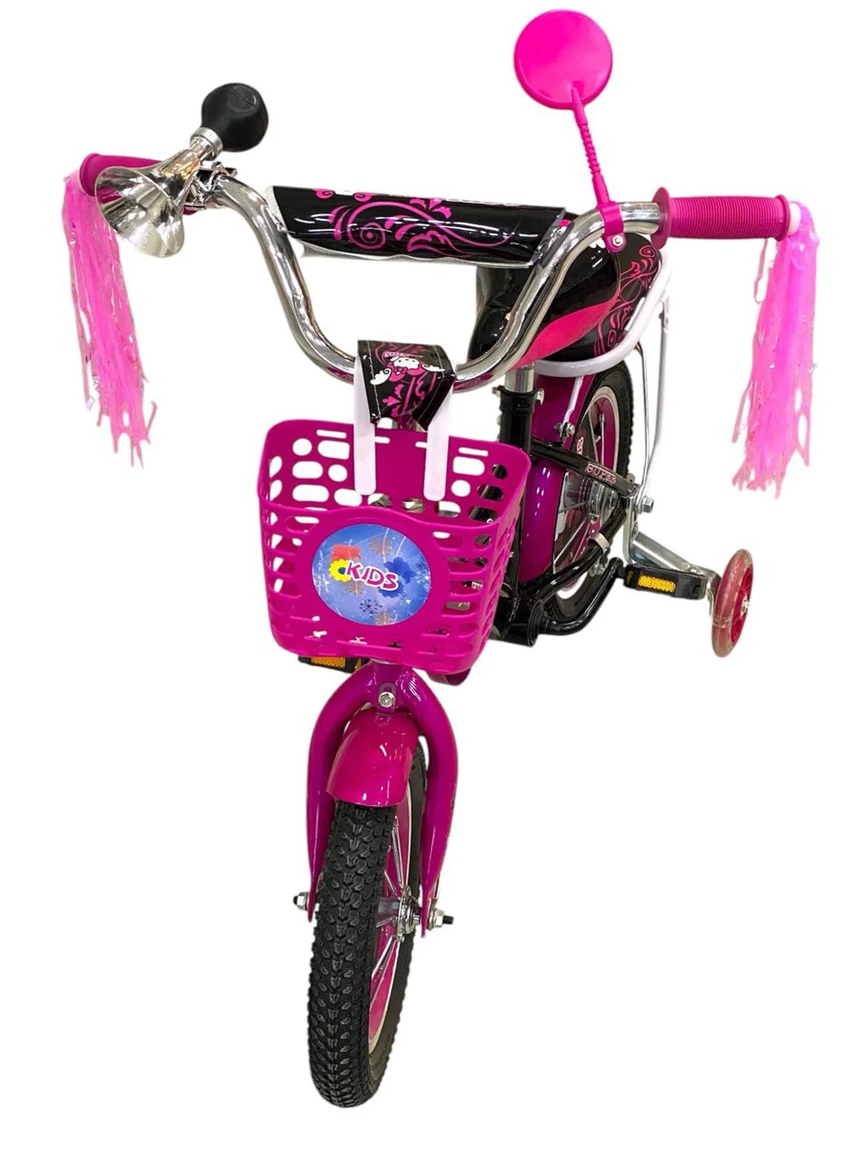 Uşaq velosipedi Lucky Kids Hello Kitty 12", qara/çəhrayı